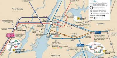 ニューヨークマンハッタン地下鉄の地図