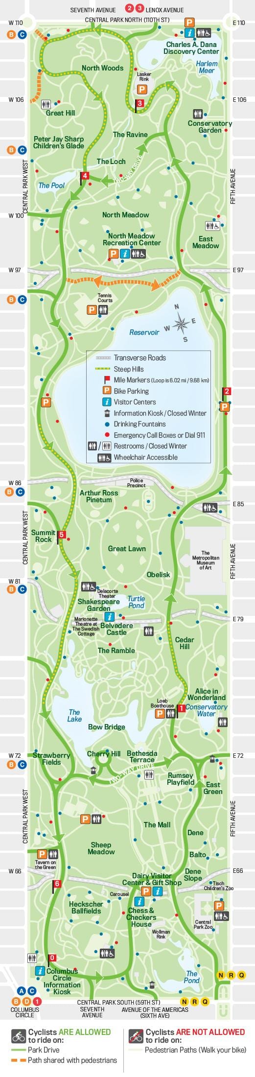 地図の中央公園を走