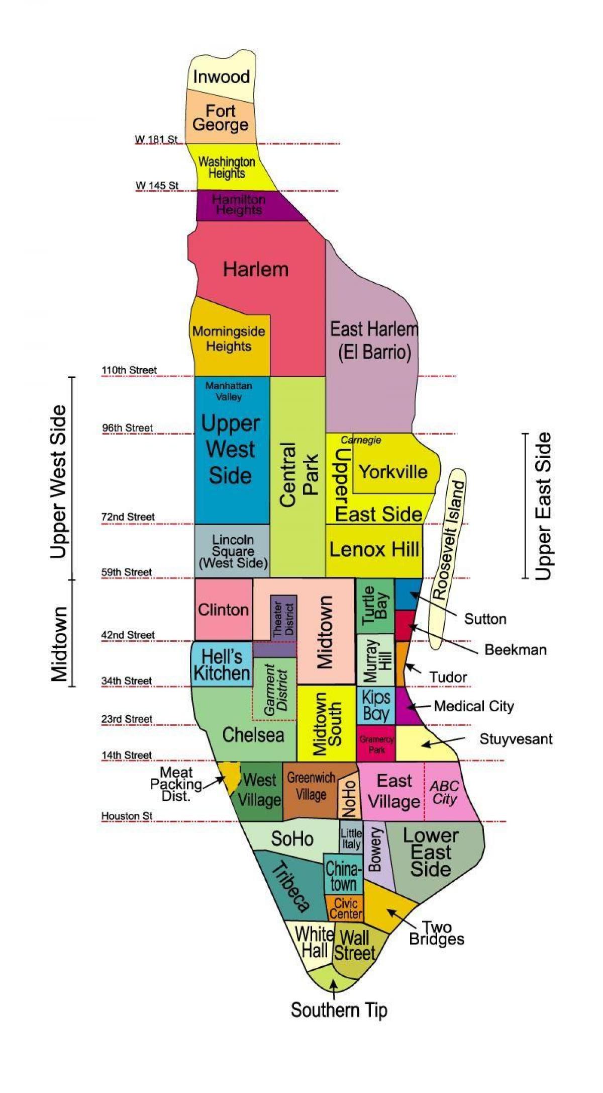 地図を印刷マンハッタン地区