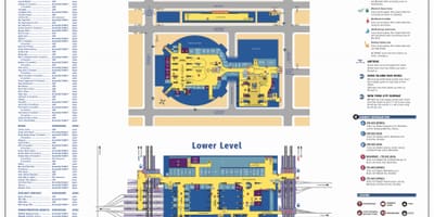 ペン駅の向かい側にあります。マンハッタンの地図