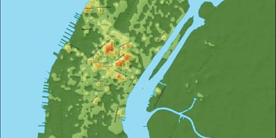 地図のマンハッタン地形