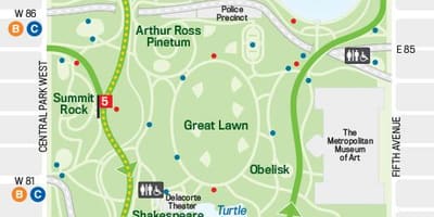地図の中央公園を走
