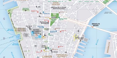地図の下にnyマンハッタン