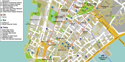 地図の繁華街nyマンハッタン