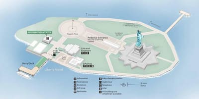地図の自由の女神像