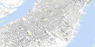 マンハッタンの3d地図