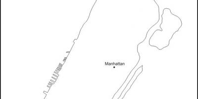 白地図にマンハッタン