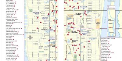 印刷可能なウォーキングマップのマンハッタンミッドタウン